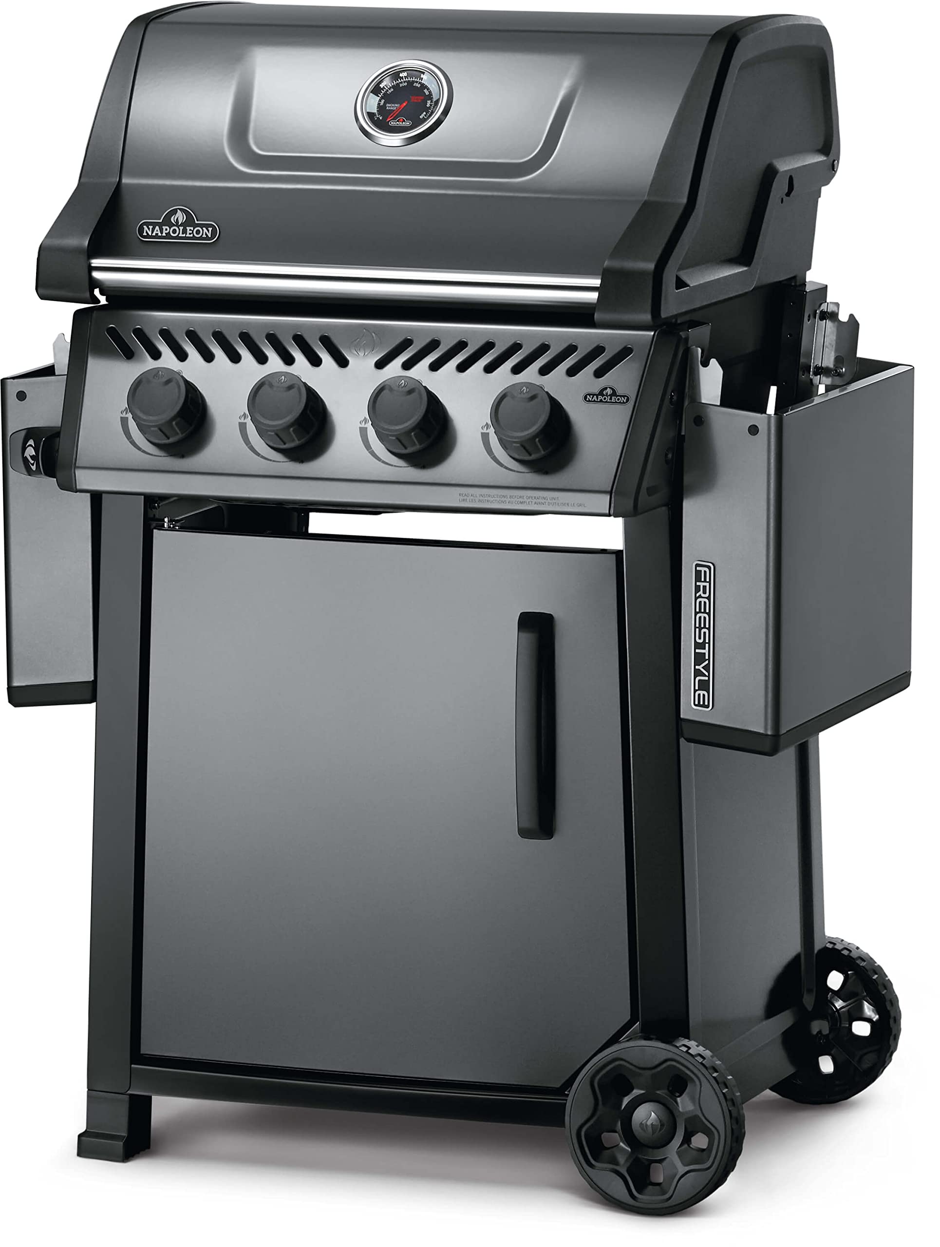 Napoleon Freestyle 425 Propane Gas Outdoor Grill, Graphite Grey – 4-Burner Backyard BBQ for Home Grilling 12 Napoleon Freestyle 425 Propane Gas Outdoor Grill, Graphite Grey – 4-Burner Backyard BBQ for Home Grilling