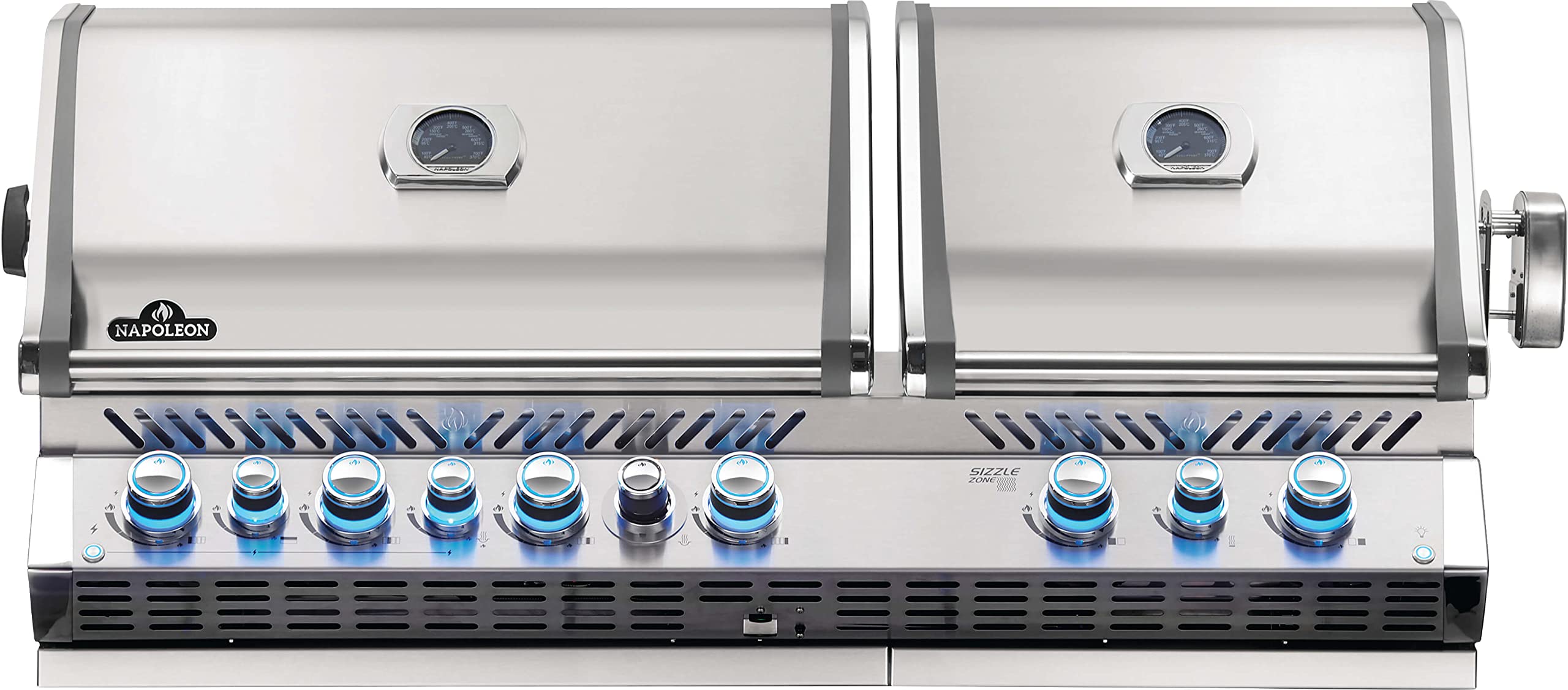 Napoleon BIPRO825RBIPSS-3 Built-in Prestige PRO 825 RBI Propane Gas Grill Head, sq.in. + Infrared Infrared Bottom andRear Burner, Stainless Steel