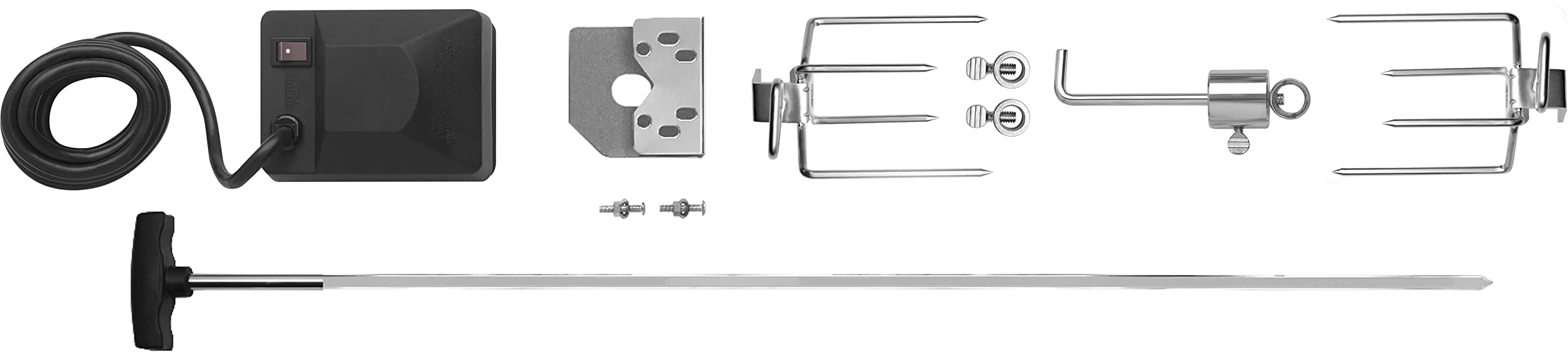 Napoleon Heavy Duty Rotisserie Kit for Large Grills - Fits Prestige PRO 500, P500, and LEX 485 Gas Grills, Fits Grill Heads Up To 31 Inches Wide, Square Spit Rod