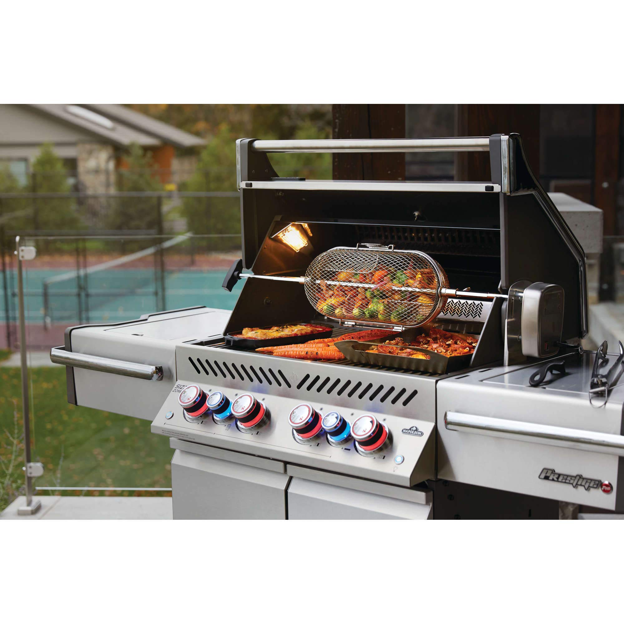 Napoleon Rotisserie Grill Basket - Stainless Steel, Fits Standard Spit Rods, Best For Wings, Fries And Roasted Veggies 7 Napoleon Rotisserie Grill Basket - Stainless Steel, Fits Standard Spit Rods, Best For Wings, Fries And Roasted Veggies