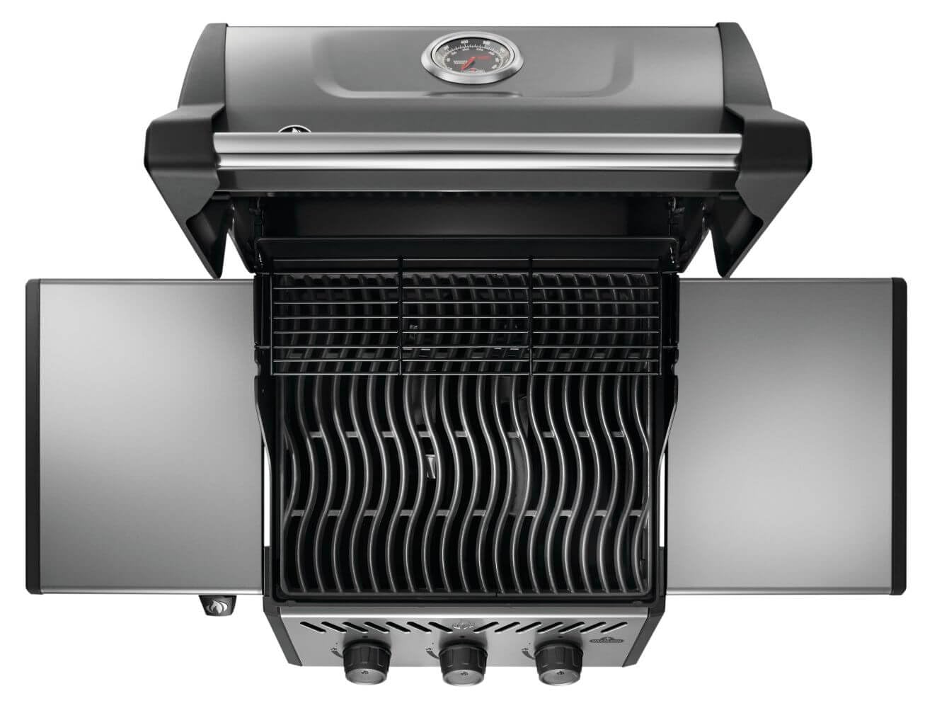 Napoleon Freestyle 365 Propane Gas Outdoor Grill, Graphite Grey – 3-Burner BBQ with Stainless Steel Cooking Grates