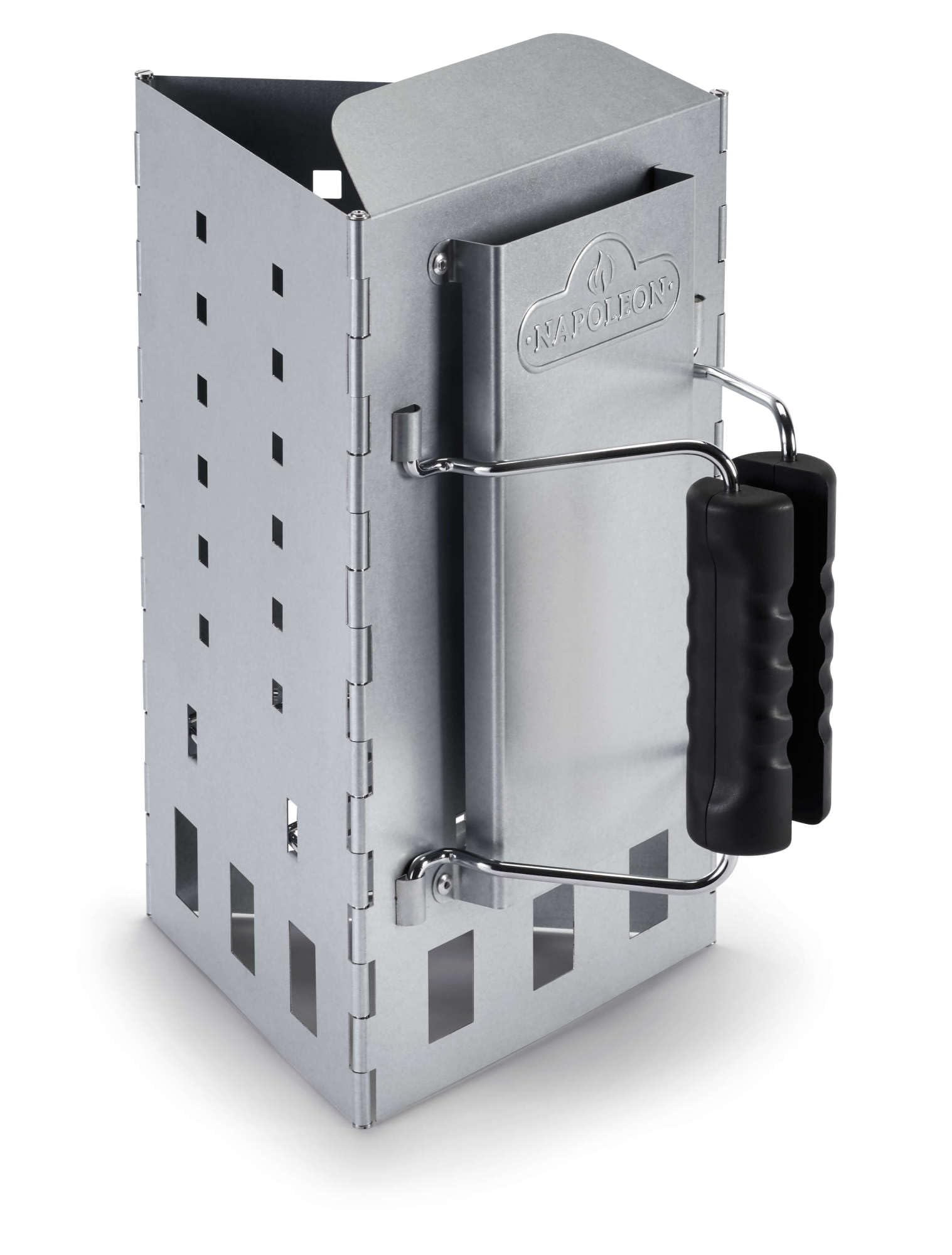 Napoleon JETFIRE Charcoal Chimney Starter – Stainless Steel, Collapsable, Quick Light