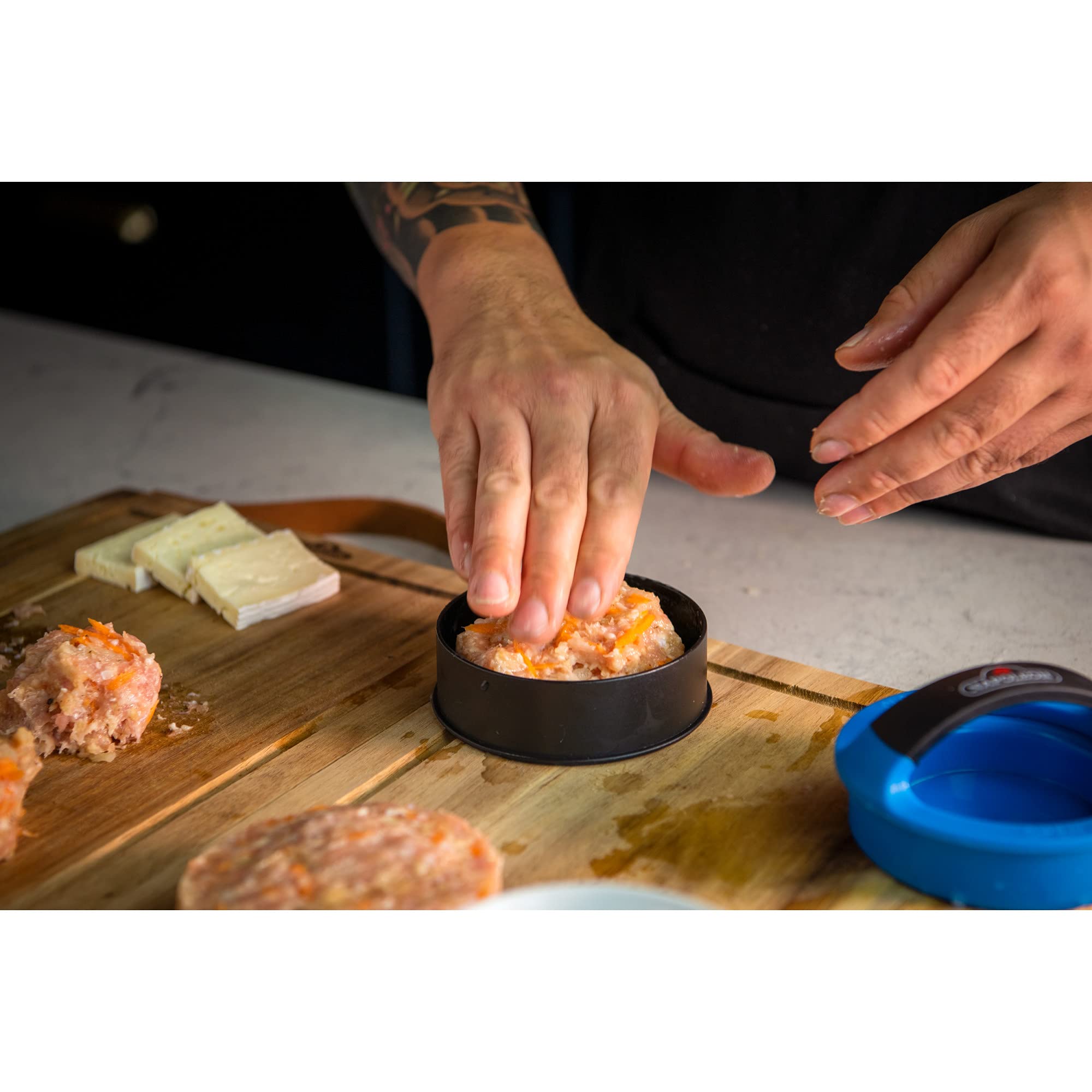 Napoleon Gourmet Burger Press Kit - Hamburger and Slide Press, Stuffed Burgers, Dishwasher Safe