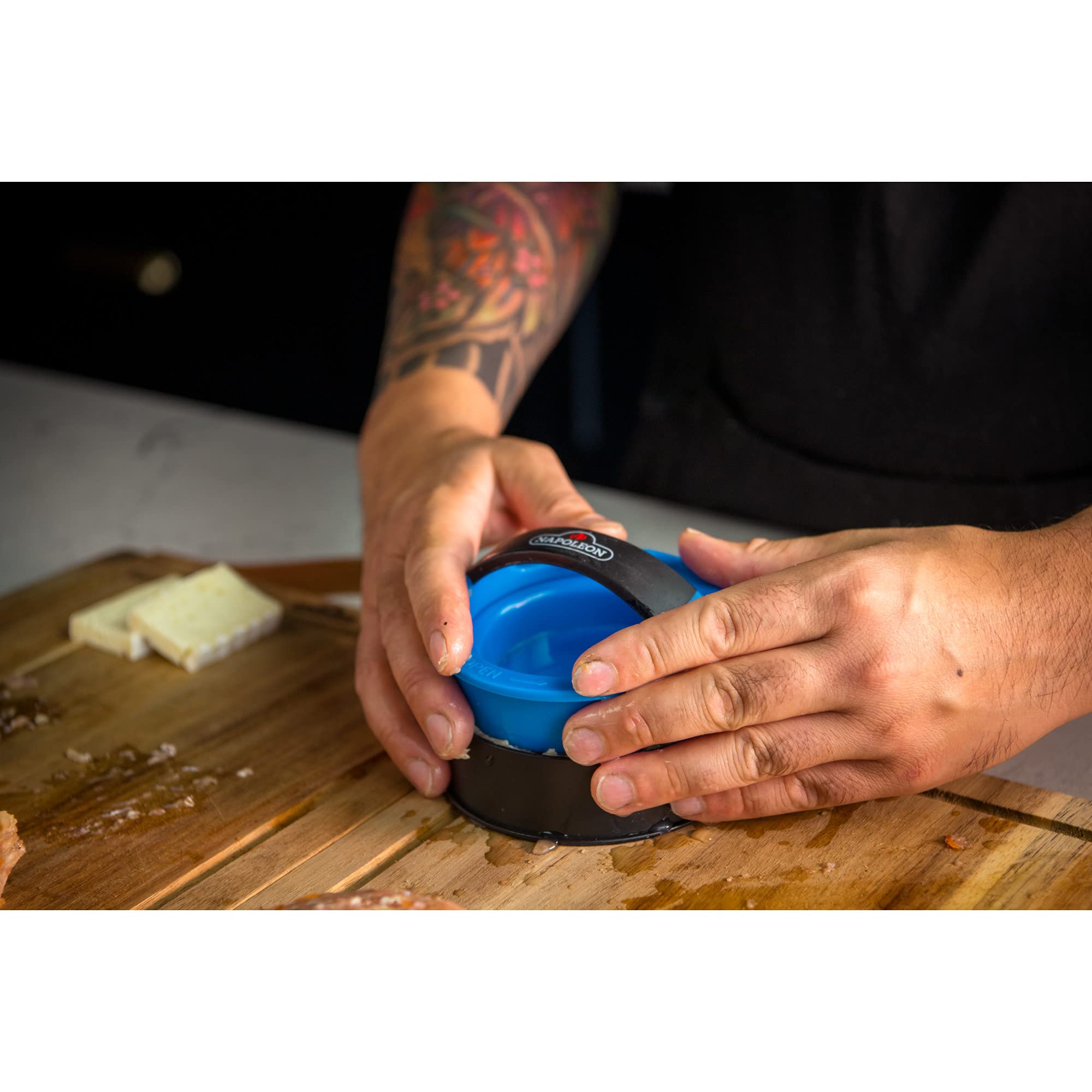 Napoleon Gourmet Burger Press Kit - Hamburger and Slide Press, Stuffed Burgers, Dishwasher Safe 4 Napoleon Gourmet Burger Press Kit - Hamburger and Slide Press, Stuffed Burgers, Dishwasher Safe