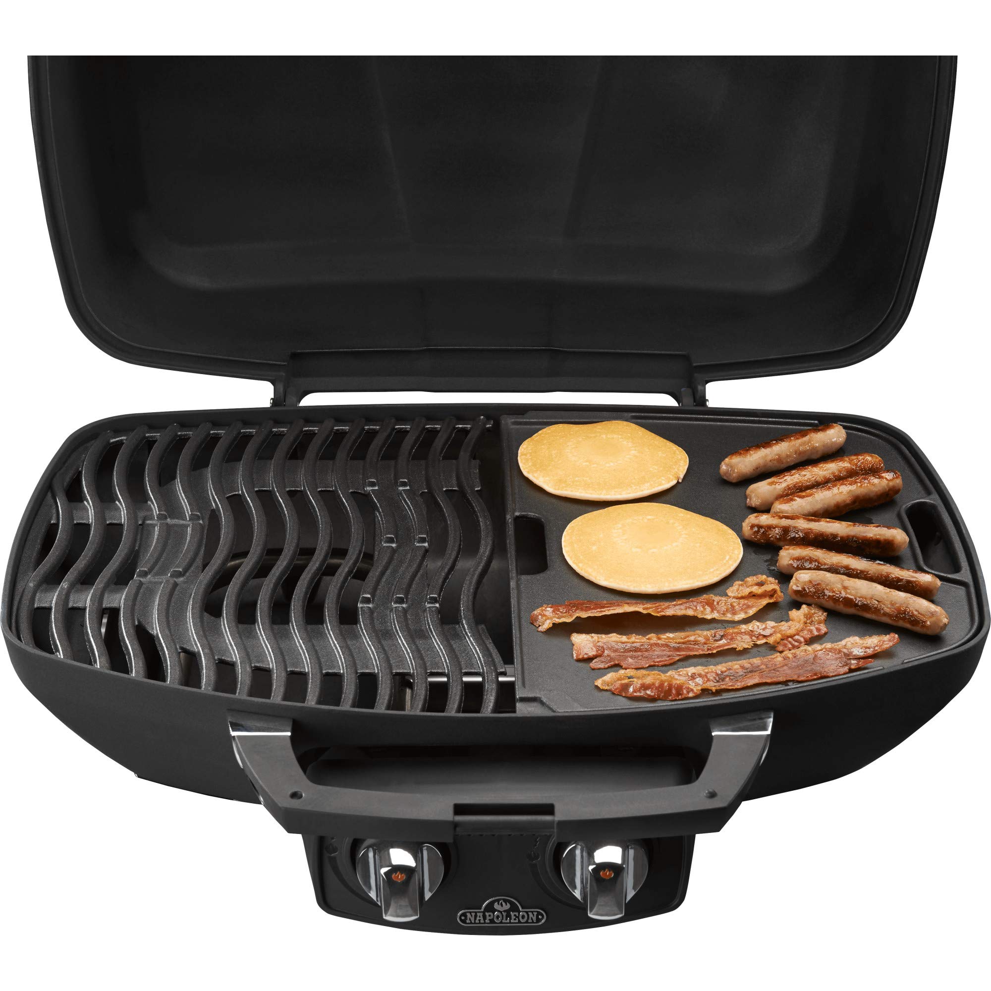 Napoleon Cast Iron Reversible Griddle - Fits All TravelQ 285 Series Portable Grills, Non-Stick, Carry Handle 4 Napoleon Cast Iron Reversible Griddle - Fits All TravelQ 285 Series Portable Grills, Non-Stick, Carry Handle