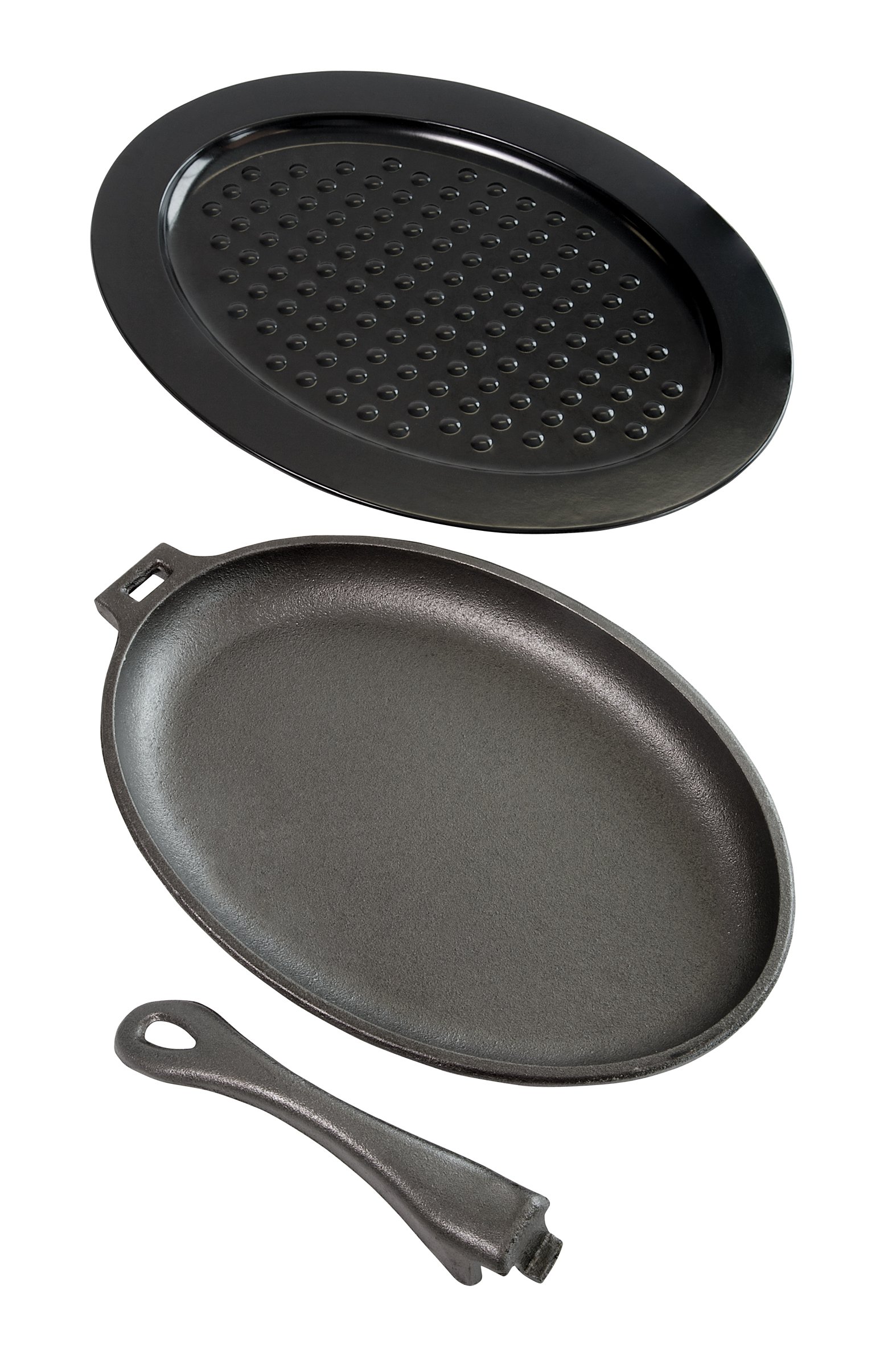 Napoleon Cast Iron Skillet - Pre-Seasoned, Use On Side Burner or Grill Grates, Removable Handle