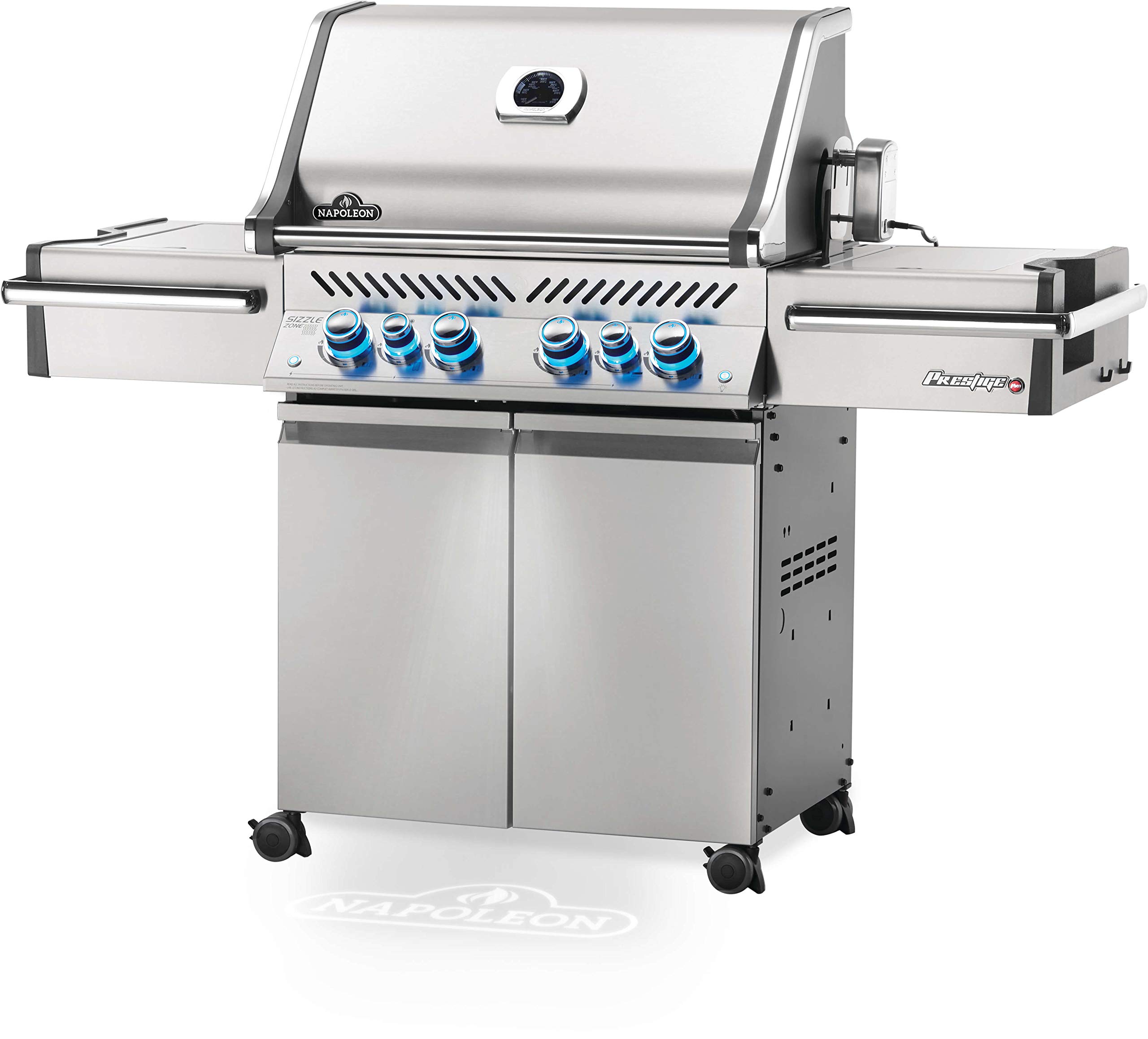 Napoleon PRO500RSIBNSS-3 Prestige PRO 500 RSIB Natural Gas Grill, sq.in, Stainless Steel