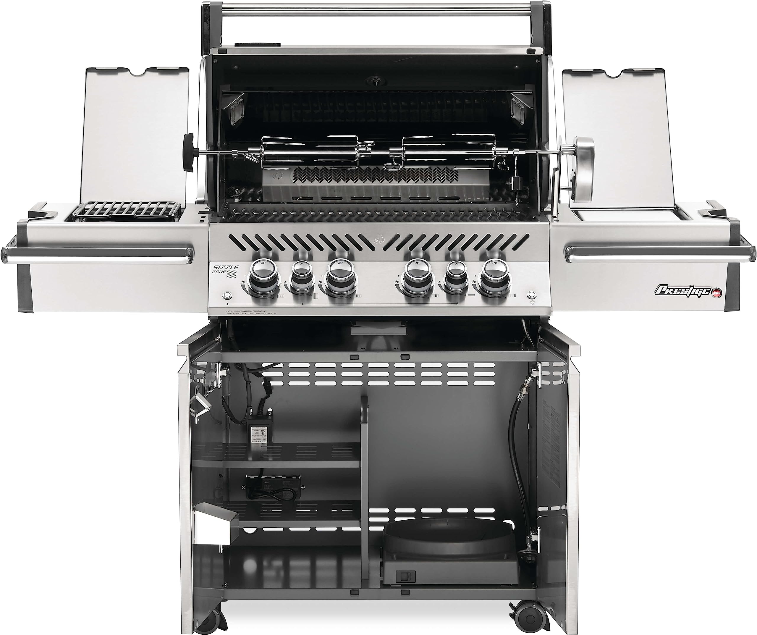 Napoleon PRO500RSIBNSS-3 Prestige PRO 500 RSIB Natural Gas Grill, sq.in, Stainless Steel